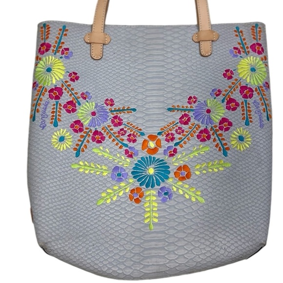 Consuela Songbird Bag Embroidered Flowers Tote - Picture 3 of 7